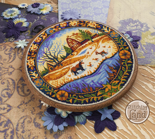 Winter Farm Cross Stitch Pattern