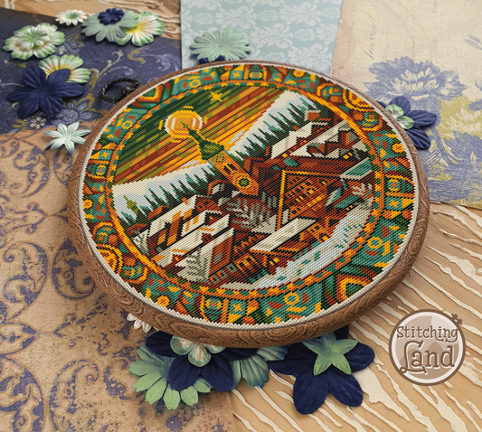 Winter Village Cross Stitch Pattern