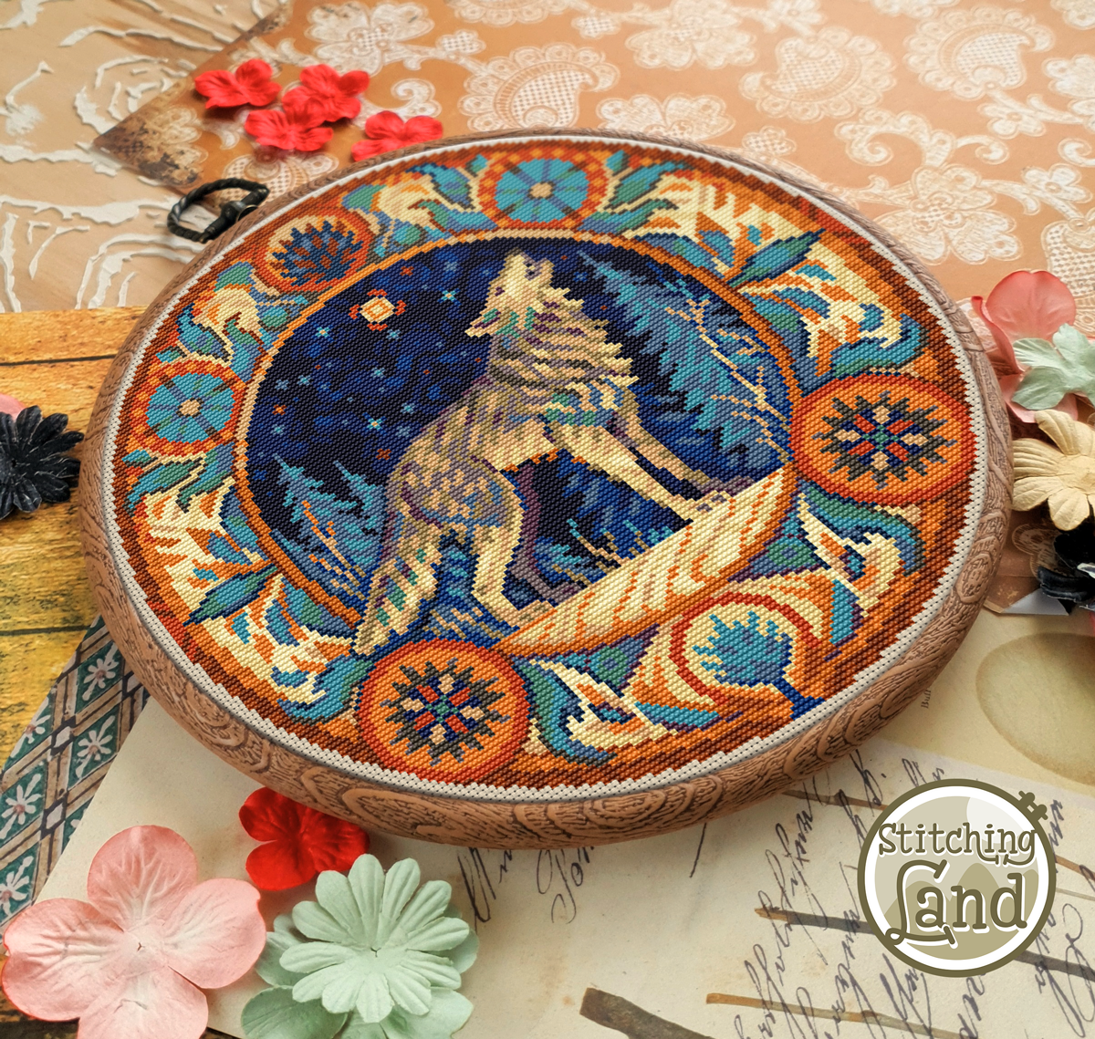 Wolf Song Cross Stitch Pattern