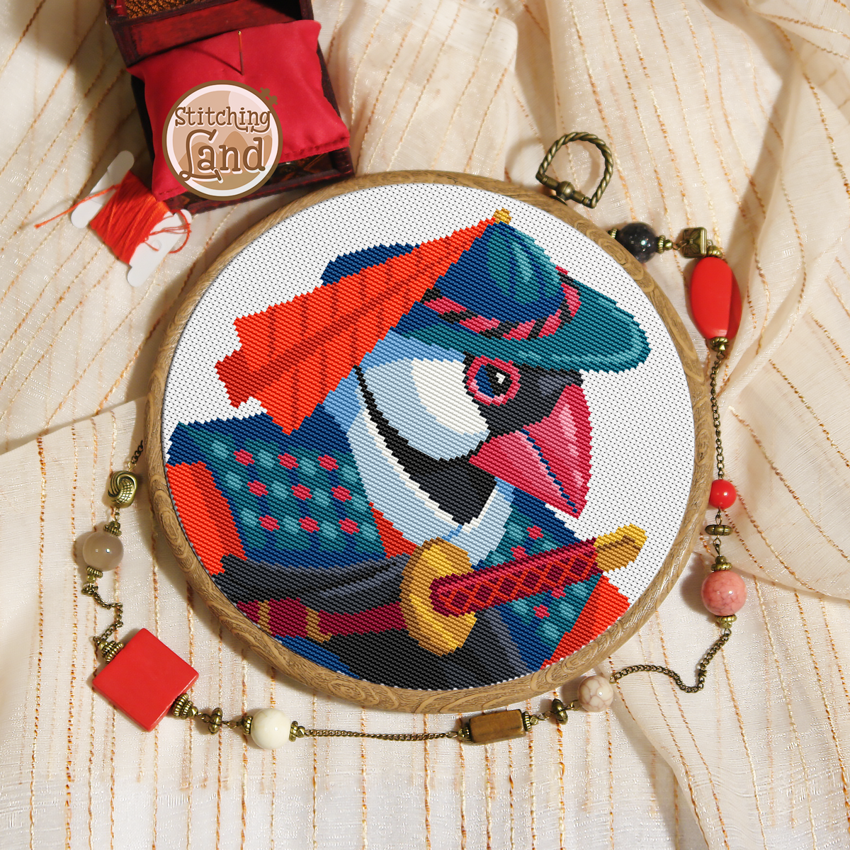 Finch San Cross Stitch Pattern
