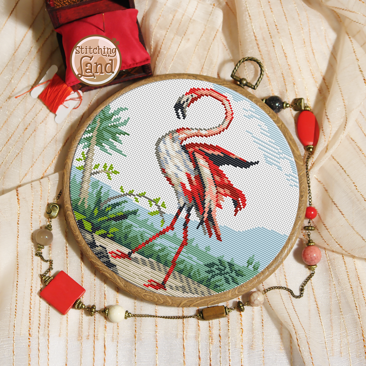 Greater Flamingo Cross Stitch Pattern