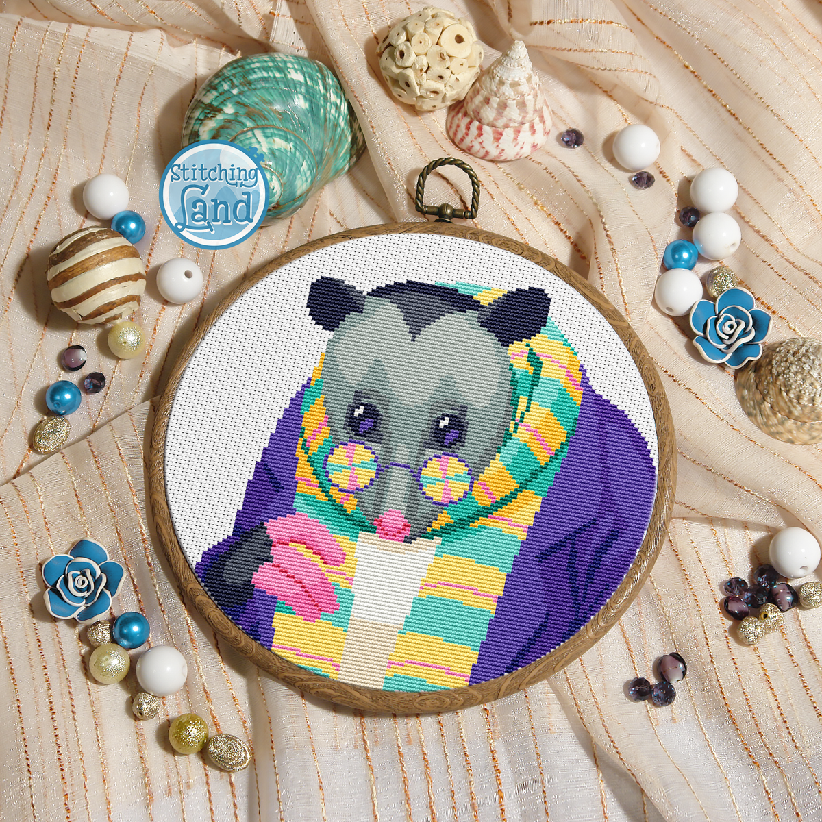 Mr. Opossum Cross Stitch Pattern