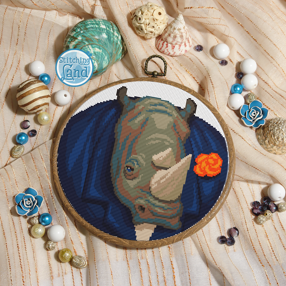 Mr. Rhino Cross Stitch Pattern