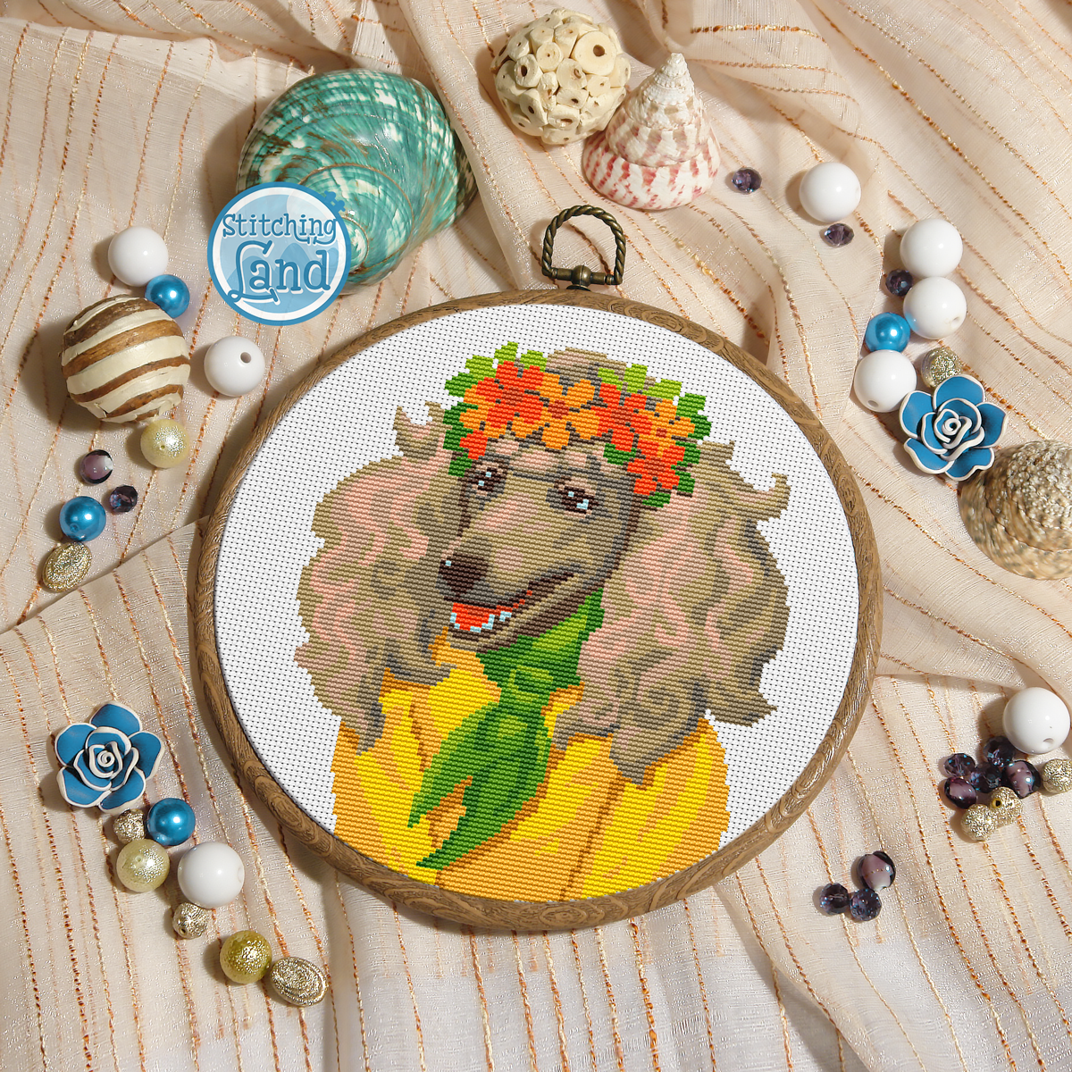 Ms. Poodle Cross Stitch Pattern