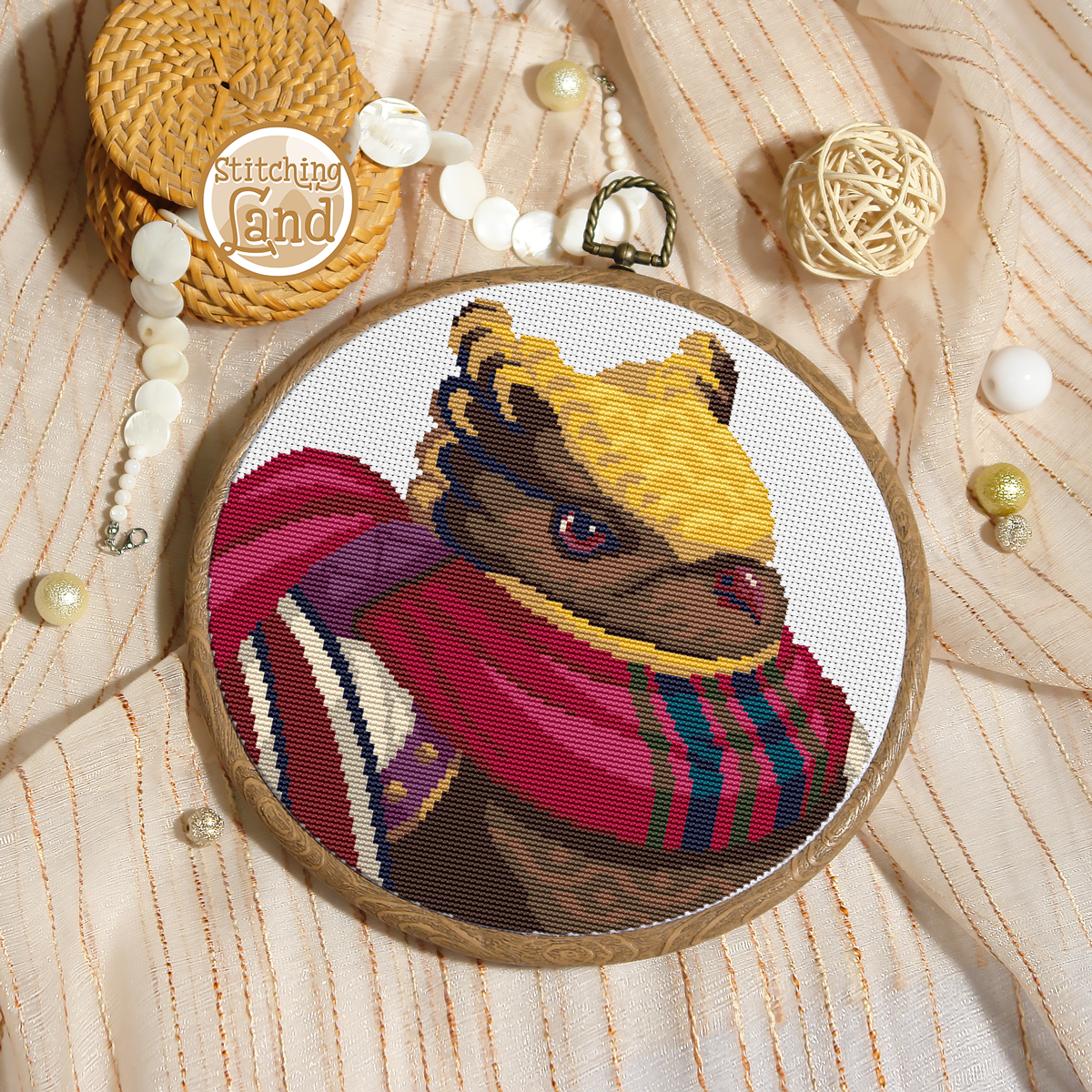 Sir Nightjar Cross Stitch Pattern