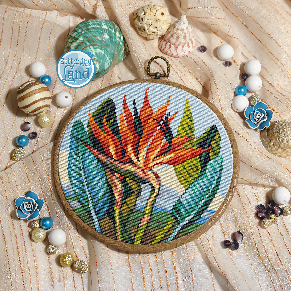 Strelitzia Cross Stitch Pattern