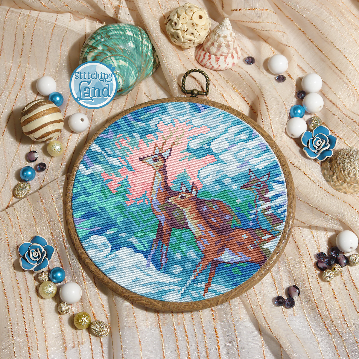 Winter Deer II Cross Stitch Pattern