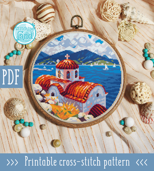 Aegean Sea Cross Stitch Pattern