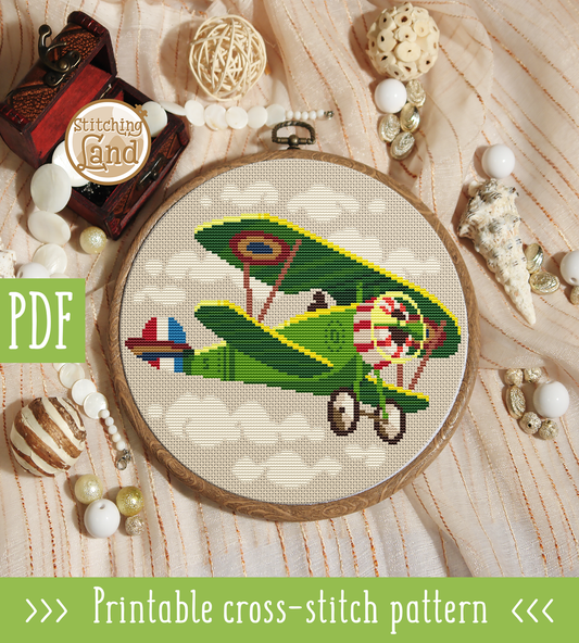 Airplane Cross Stitch Pattern