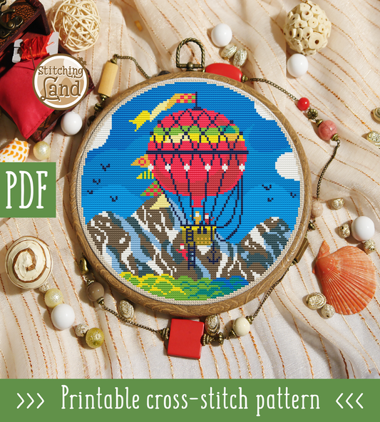 Air Balloon Cross Stitch Pattern