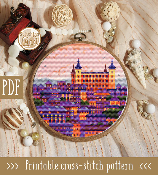 Alcazar De Toledo Cross Stitch Pattern