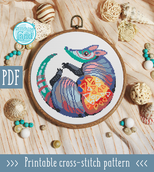 Armadillo Cross Stitch Pattern
