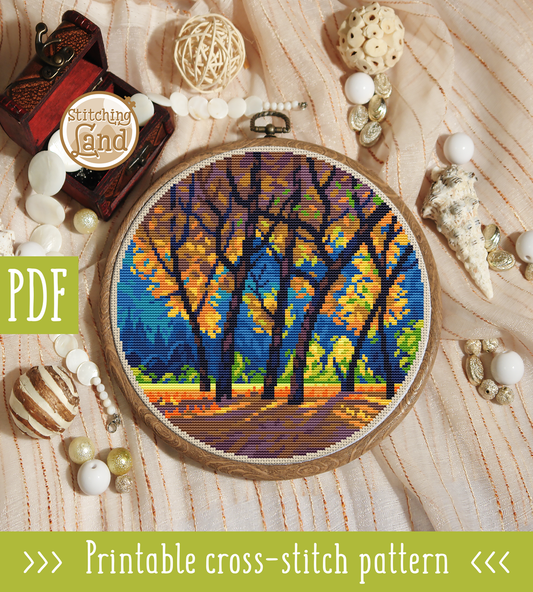 Autumn Forest II Cross Stitch Pattern