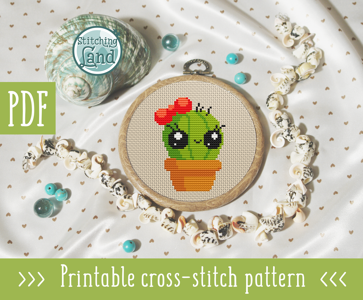 Baby Cactus Cross Stitch Pattern