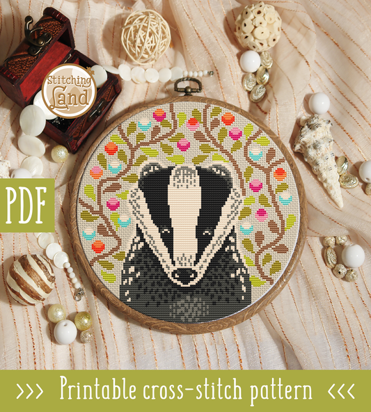 Badger Cross Stitch Pattern