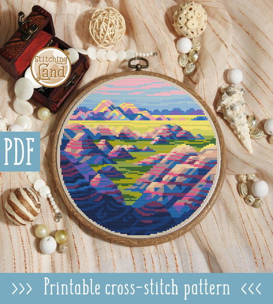 Badlands Cross Stitch Pattern