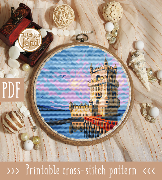 Belem Tower Cross Stitch Pattern