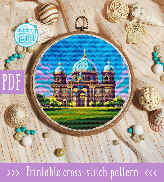 Berlin Cathedral Cross Stitch Pattern