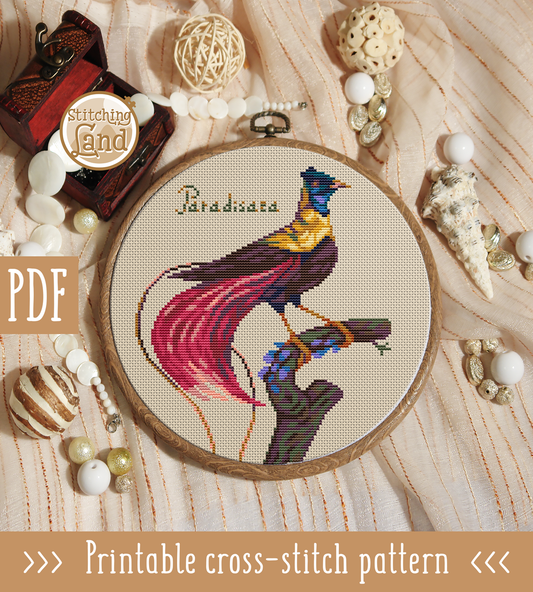 Bird of Paradise Cross Stitch Pattern