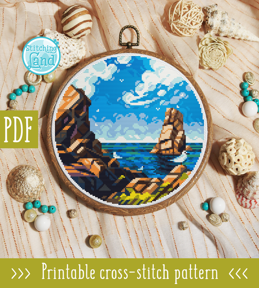Black Sea Cross Stitch Pattern