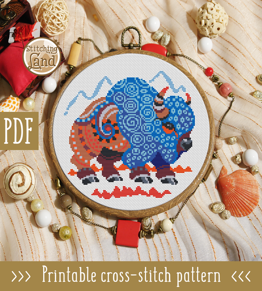 Buffalo Cross Stitch Pattern