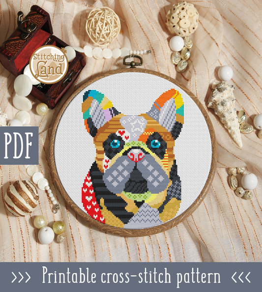 Bulldog Cross Stitch Pattern