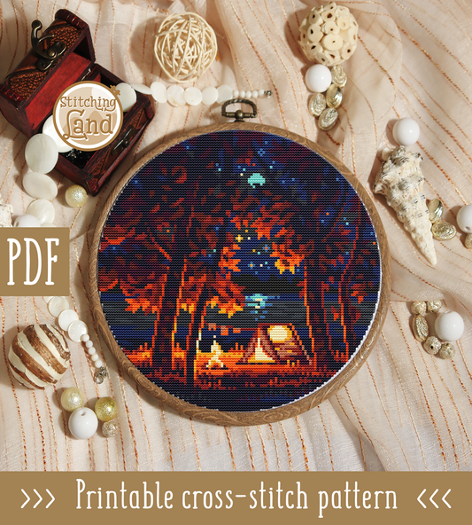 Camp Cross Stitch Pattern