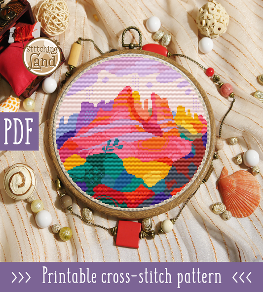 Canyon Cross Stitch Pattern