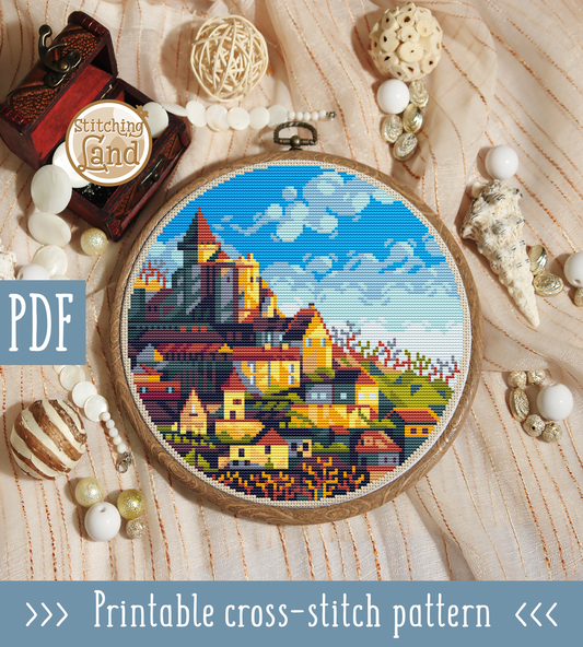 Castelnaud La Chapelle Cross Stitch Pattern