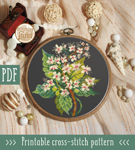 Catalpa Ovata Cross Stitch Pattern
