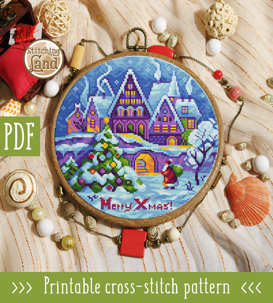 Christmas Town II Cross Stitch Pattern
