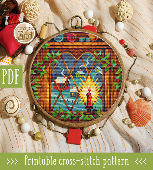 Christmas Window II Cross Stitch Pattern
