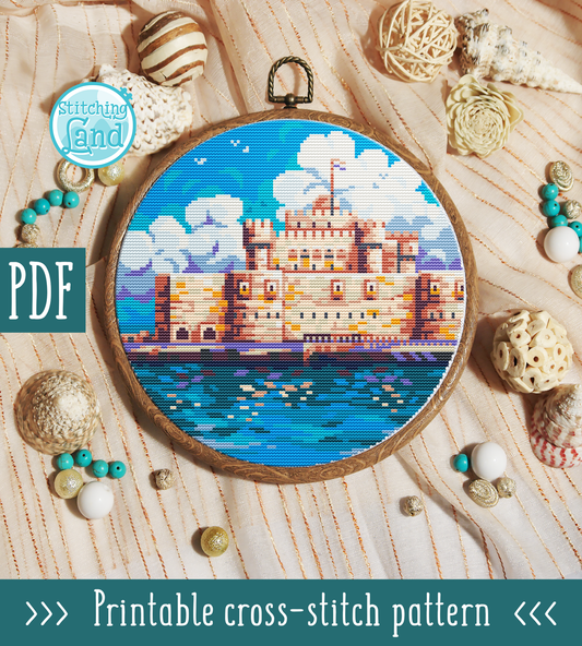 Citadel Qaitbay Cross Stitch Pattern