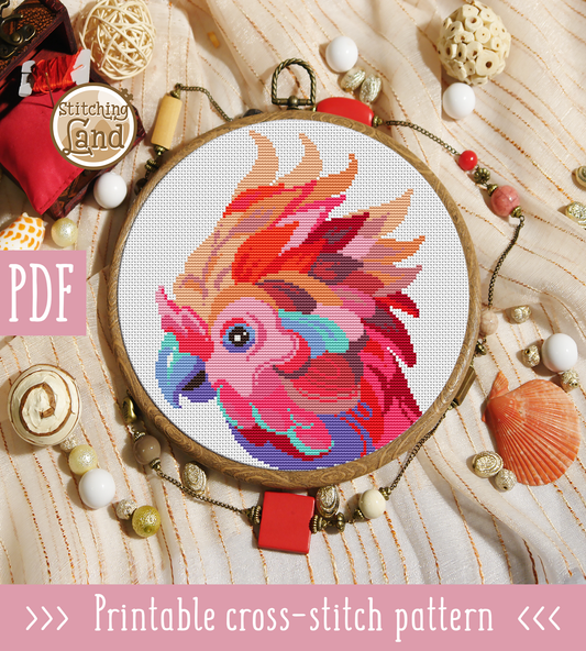 Cockatoo Cross Stitch Pattern