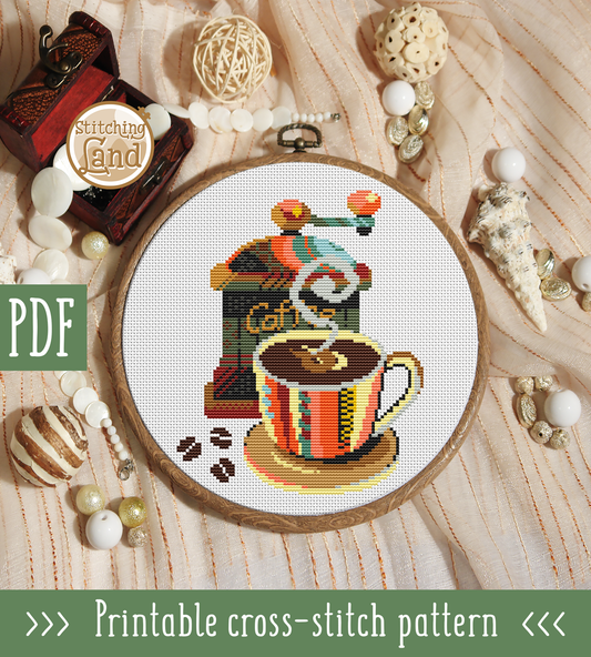 Coffee Cross Stitch Pattern