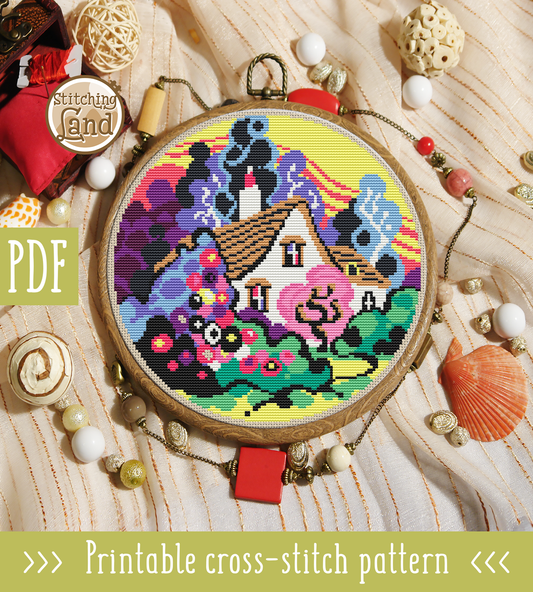 Cottage Cross Stitch Pattern