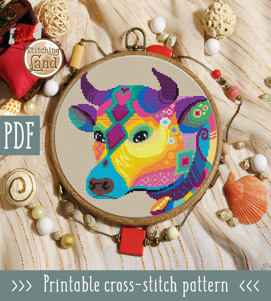 Cow Cross Stitch Pattern