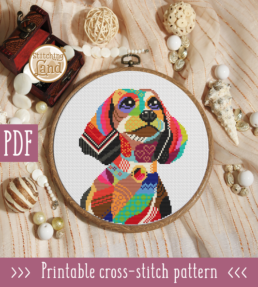 Dachshund Cross Stitch Pattern