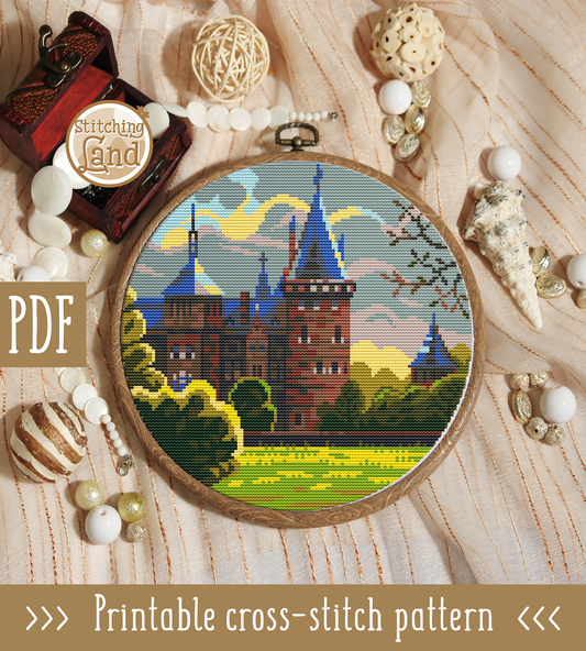 De Haar Castle Cross Stitch Pattern