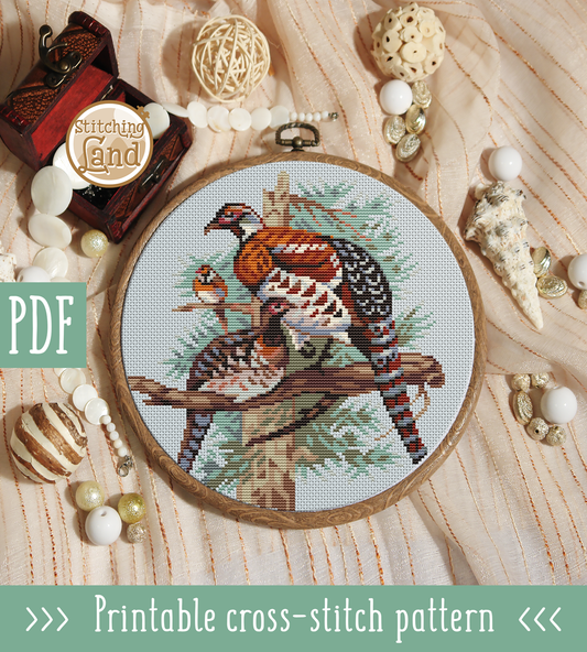 Elliots Pheasant Cross Stitch Pattern