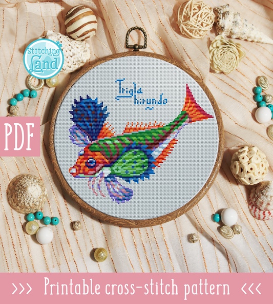 Fish Trigla Cross Stitch Pattern