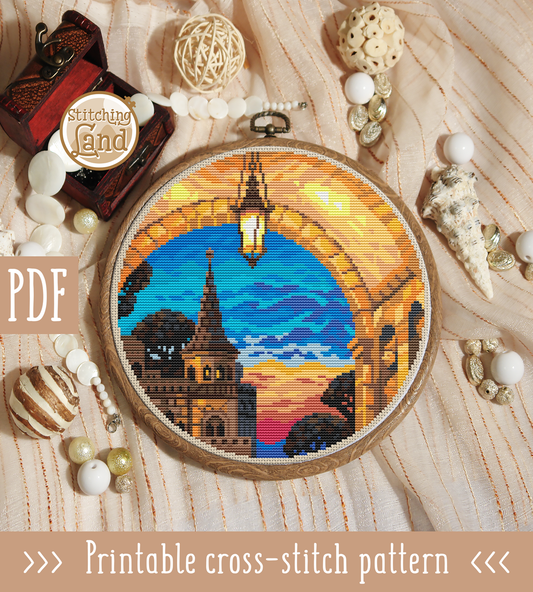 Fisherman's Bastion Cross Stitch Pattern