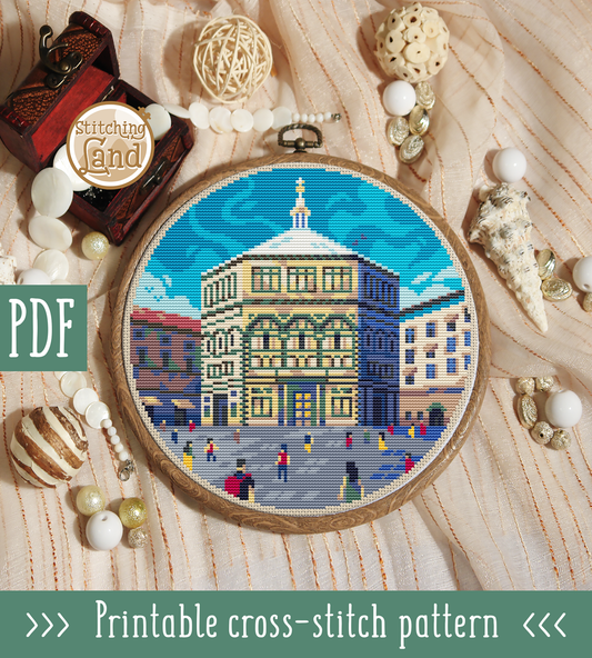 Florence Baptistery Cross Stitch Pattern