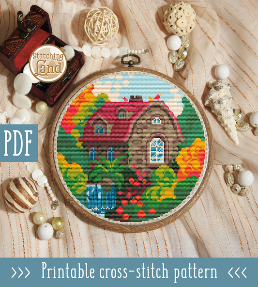 Garden Cross Stitch Pattern