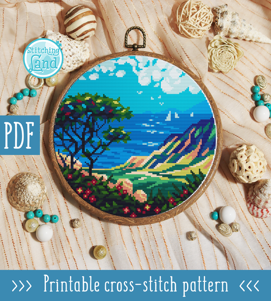Hawaii Cross Stitch Pattern