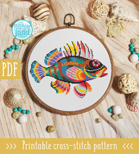 Hawaiian Fish Cross Stitch Pattern