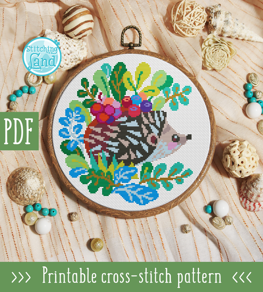 Hedgehog Cross Stitch Pattern