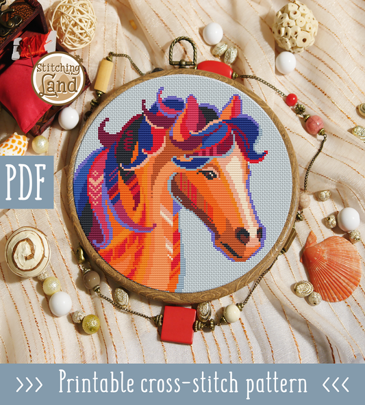 Horse II Cross Stitch Pattern