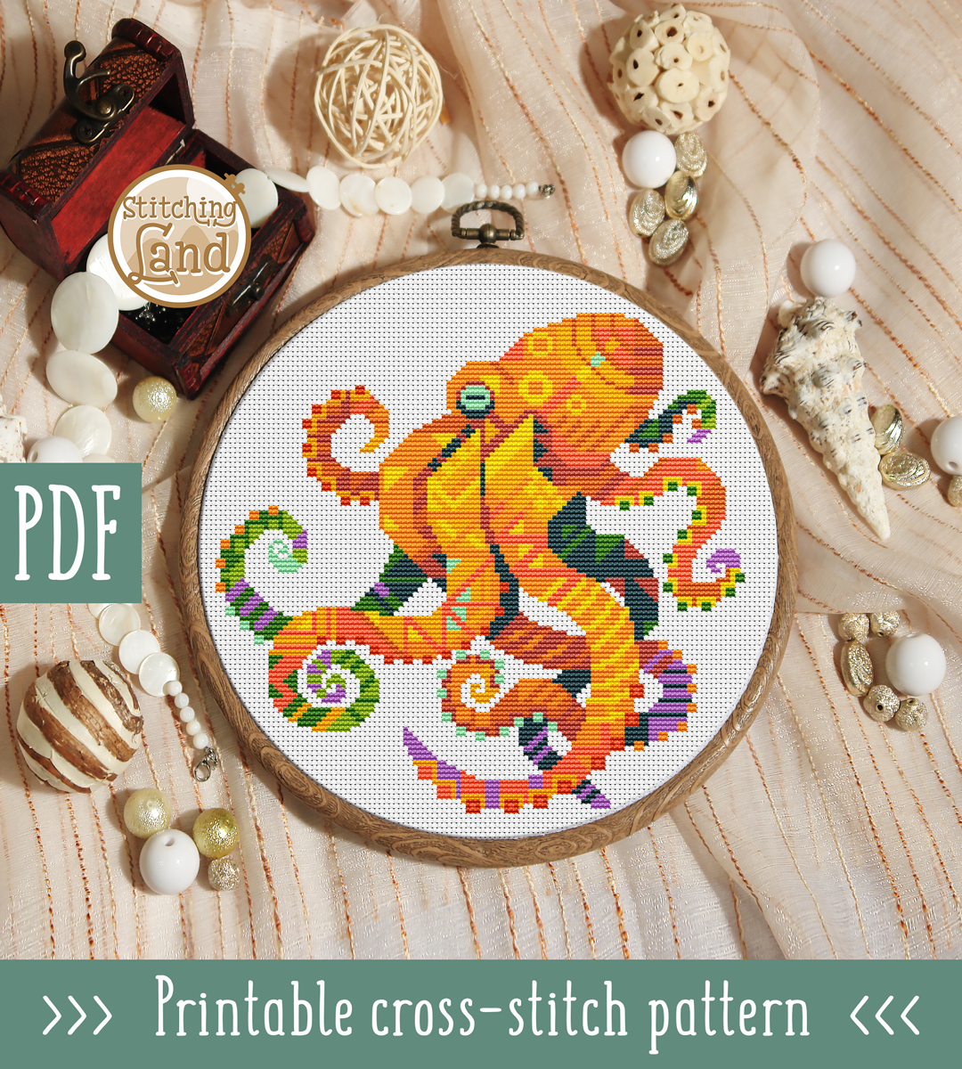 octopus-mandala-cross-stitch-pattern-stitchingland for Free Printable Mandala Cross Stitch Patterns Octopus Mandala Cross Stitch Pattern – Stitchingland for Free Printable Mandala Cross Stitch Patterns