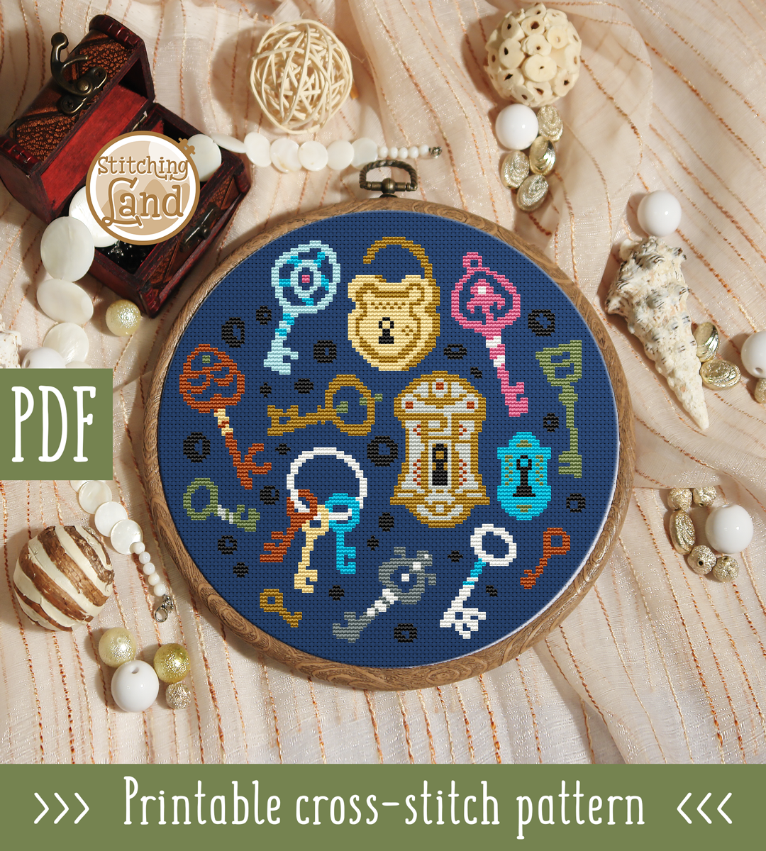 Keys Cross Stitch Pattern
